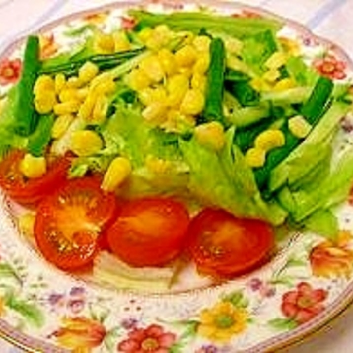 コーンたっぷり生野菜サラダ レシピ 作り方 By こにゃんぴー 楽天レシピ コーンたっぷり生野菜サラダ レシピ 作り方 By こにゃんぴー 楽天レシピ
